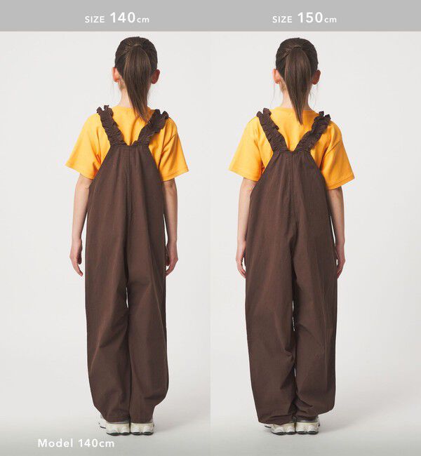 UNITED ARROWS green label relaxing「ツイル フリル サロペット / キッズ  140cm-160cm」|ワンピース|
