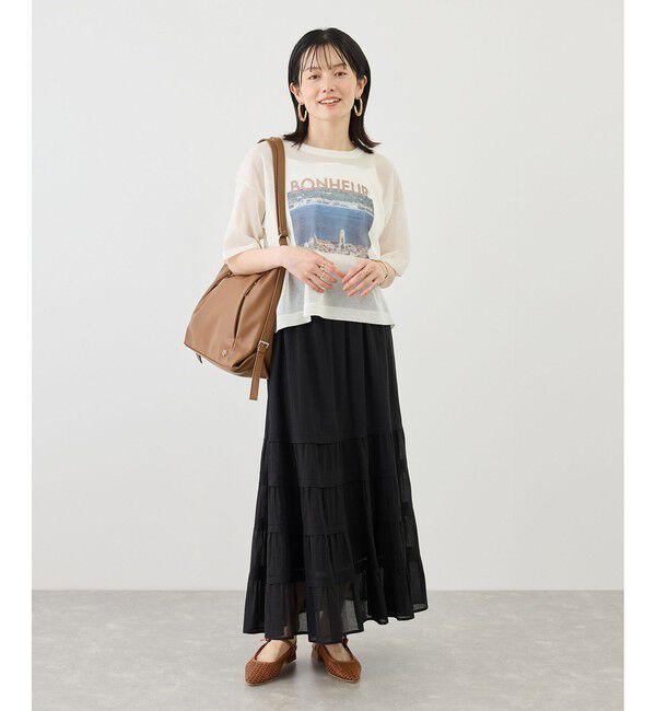 Rope&rsquo;Picnic「フォトプリントニットTシャツ」|ニット・セーター|