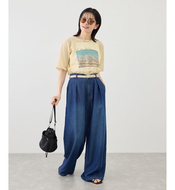 Rope&rsquo;Picnic「フォトプリントニットTシャツ」|ニット・セーター|