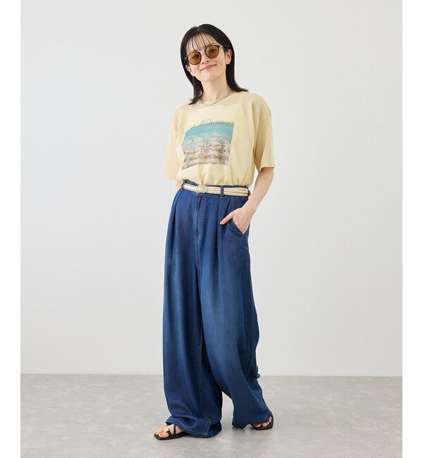 Rope&rsquo;Picnic「フォトプリントニットTシャツ」|ニット・セーター|