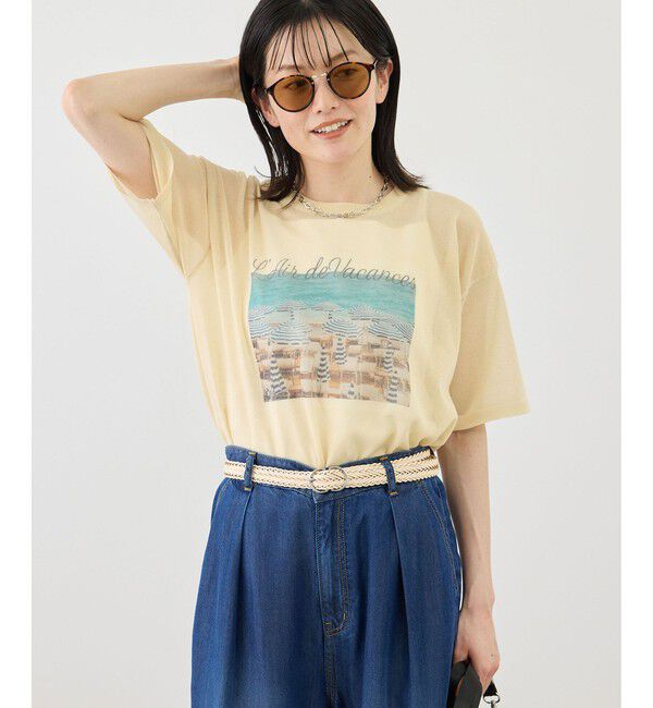 Rope&rsquo;Picnic「フォトプリントニットTシャツ」|ニット・セーター|