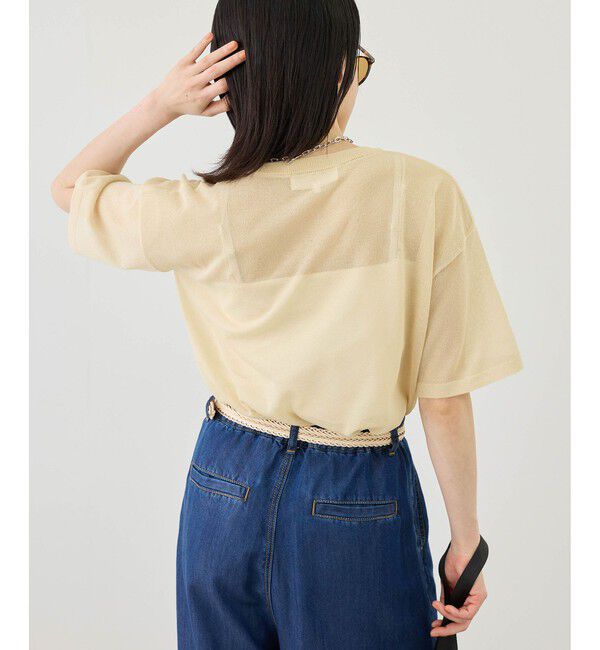 Rope&rsquo;Picnic「フォトプリントニットTシャツ」|ニット・セーター|