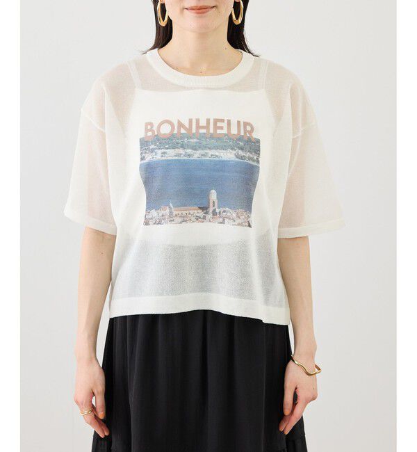 Rope&rsquo;Picnic「フォトプリントニットTシャツ」|ニット・セーター|