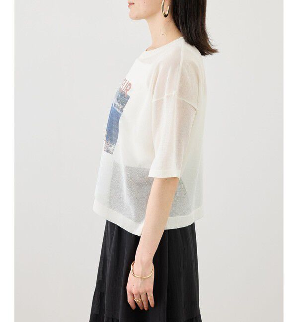 Rope&rsquo;Picnic「フォトプリントニットTシャツ」|ニット・セーター|