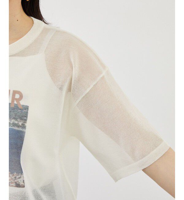 Rope&rsquo;Picnic「フォトプリントニットTシャツ」|ニット・セーター|
