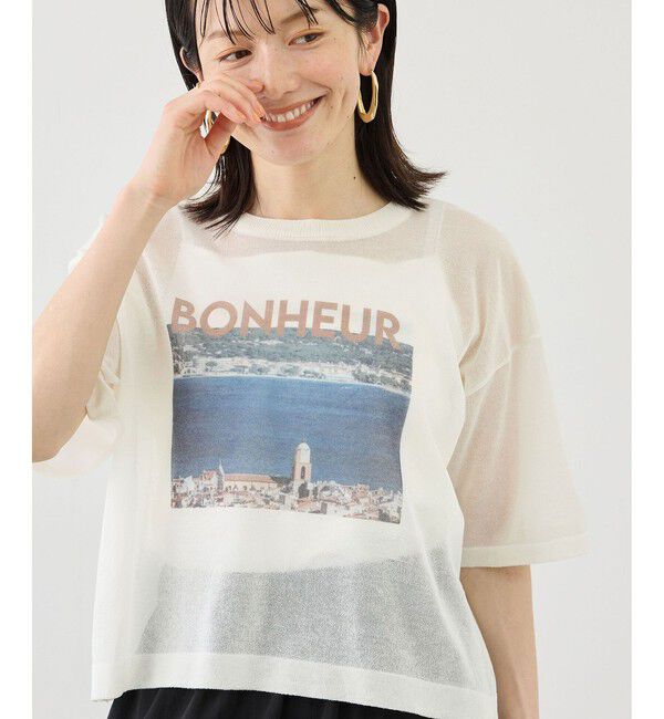 Rope&rsquo;Picnic「フォトプリントニットTシャツ」|ニット・セーター|