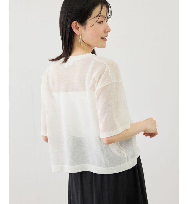 Rope&rsquo;Picnic「フォトプリントニットTシャツ」|ニット・セーター|