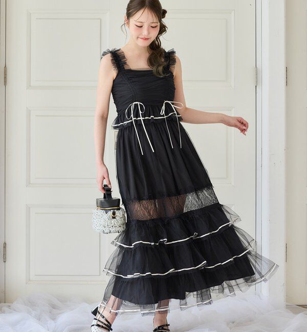  「【Tulle Collection】チュールロングスカート」|スカート|