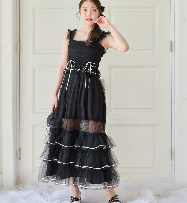  「【Tulle Collection】チュールロングスカート」|スカート|