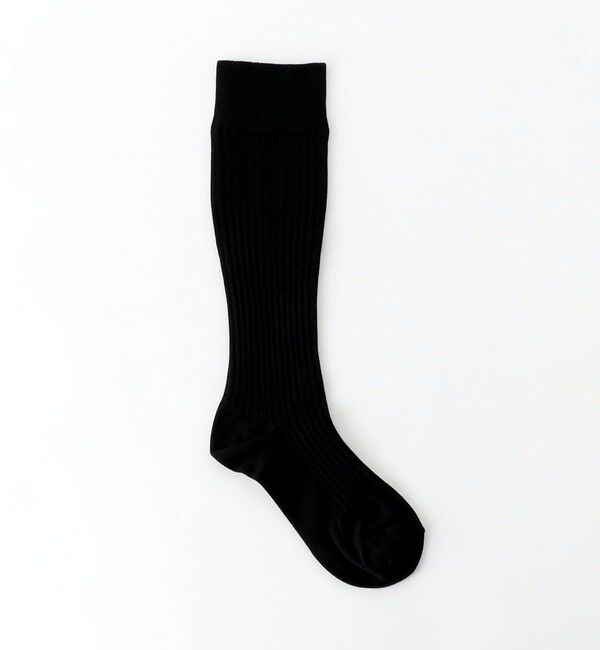 UNITED ARROWS green label relaxing「＜MAEE＞コンプレッションソックス（コットンリブ）/ 着圧ソックス / 靴下」|ソックス|BLACK