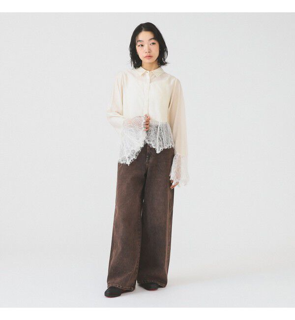 Ray BEAMS 「オーバーダイ デニム パンツ」|デニム|