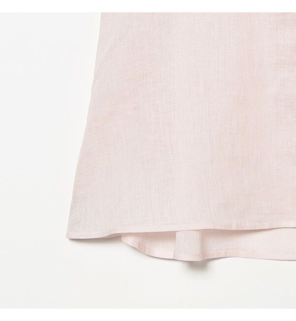 Ray BEAMS 「リネン スタンドカラー フレンチスリーブ シャツ」|シャツ・ブラウス|