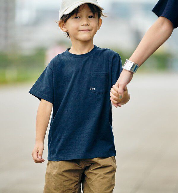 SHIPS KIDS「【累計販売数1万枚突破!!】【WEB限定】SHIPS KIDS:100～160cm /SHIPS マイクロロゴ Tシャツ」|Tシャツ・カットソー|