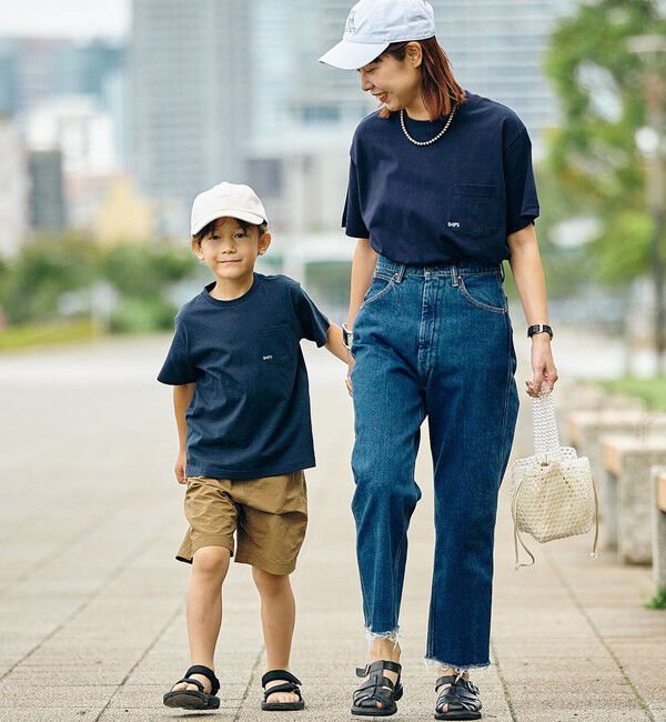 SHIPS KIDS「【累計販売数1万枚突破!!】【WEB限定】SHIPS KIDS:100～160cm /SHIPS マイクロロゴ Tシャツ」|Tシャツ・カットソー|