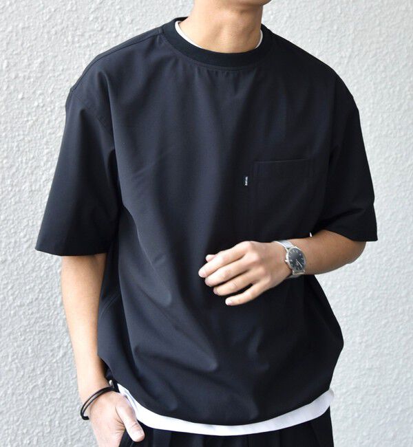 SHIPS any「SHIPS any:〈吸水速乾〉Rapidry クルーネック スピンドル ポケット Tシャツ(セットアップ対応)◆」|Tシャツ・カットソー|