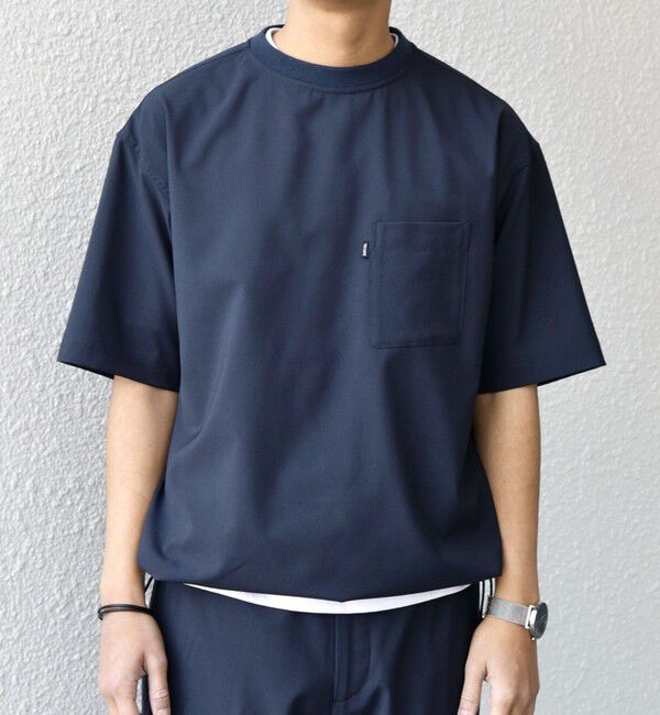 SHIPS any「SHIPS any:〈吸水速乾〉Rapidry クルーネック スピンドル ポケット Tシャツ(セットアップ対応)◆」|Tシャツ・カットソー|