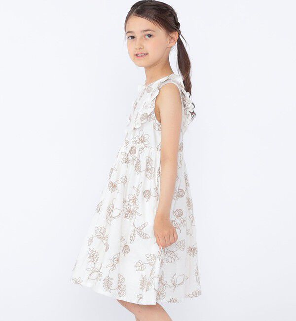 SHIPS KIDS「SHIPS KIDS:100～130cm /エンブロイダリー ワンピース」|ワンピース|アイボリー