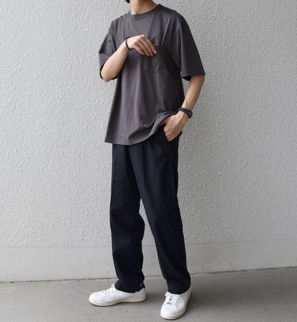 SHIPS any「SHIPS any:〈接触冷感/吸水速乾/UVカット/遮熱〉Raylock ダブルフェイス ポケット Tシャツ」|Tシャツ・カットソー|