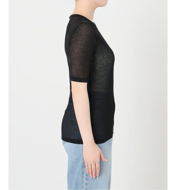 IENA LA BOUCLE「《追加》IENA LA BOUCLE 水撚りガスフライス半袖プルオーバー」|Tシャツ・カットソー|