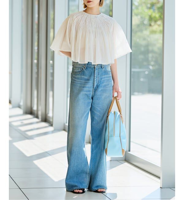 IENA LA BOUCLE「IENA LA BOUCLE ハンドタックボレロブラウス」|シャツ・ブラウス|