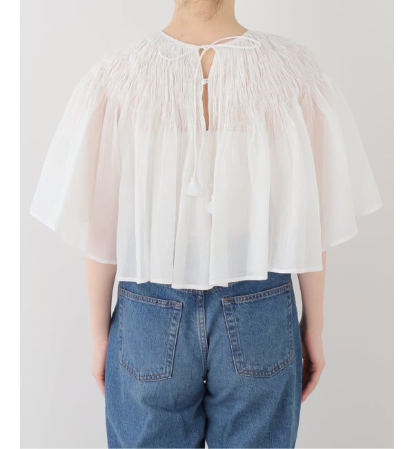 IENA LA BOUCLE「IENA LA BOUCLE ハンドタックボレロブラウス」|シャツ・ブラウス|