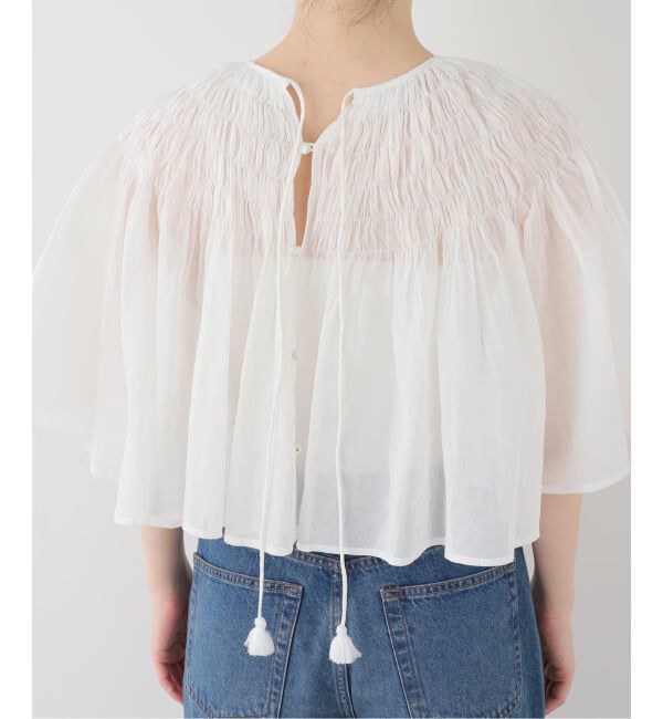 IENA LA BOUCLE「IENA LA BOUCLE ハンドタックボレロブラウス」|シャツ・ブラウス|