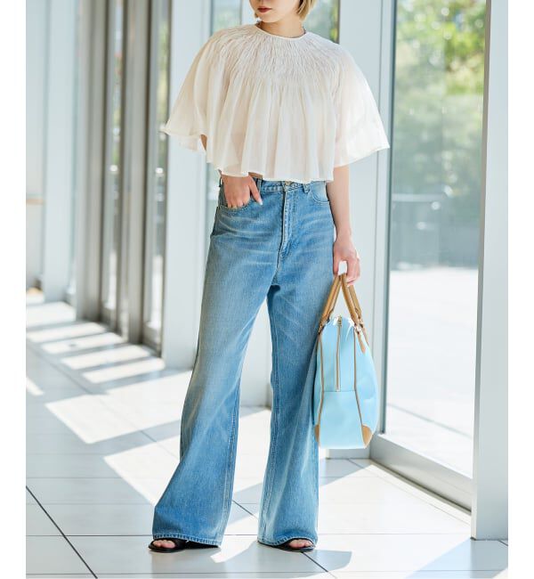 IENA LA BOUCLE「IENA LA BOUCLE ハンドタックボレロブラウス」|シャツ・ブラウス|