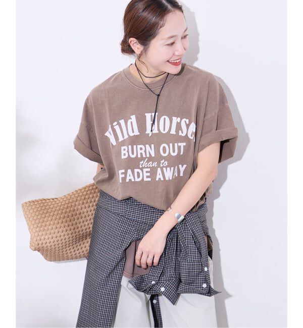 JOURNAL STANDARD「《追加2》ラウンドヘムピグメントT」|Tシャツ・カットソー|