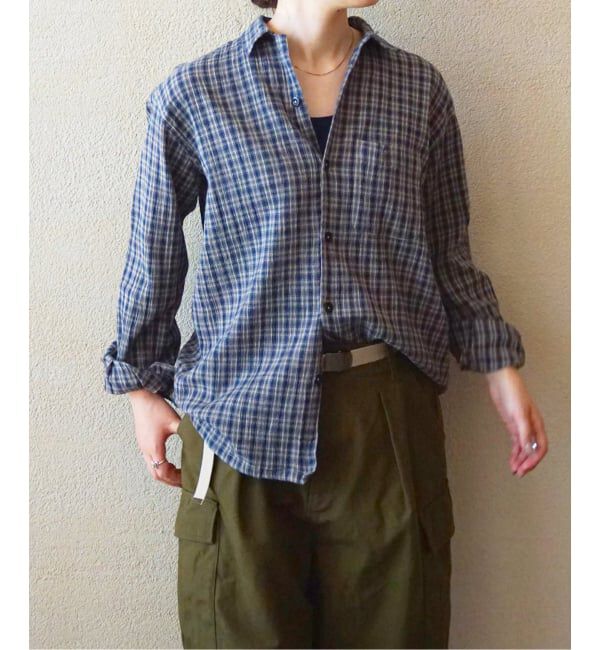 journal standard luxe「【HTS】COTTON CHECK ONE-UP COLLAR SHIRT」|シャツ・ブラウス|