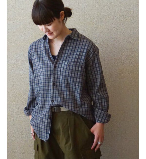journal standard luxe「【HTS】COTTON CHECK ONE-UP COLLAR SHIRT」|シャツ・ブラウス|