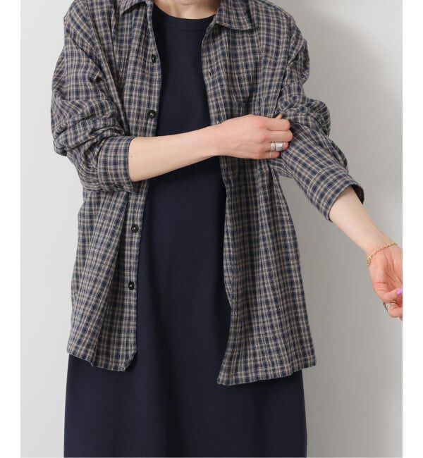 journal standard luxe「【HTS】COTTON CHECK ONE-UP COLLAR SHIRT」|シャツ・ブラウス|