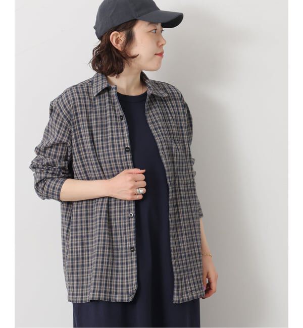 journal standard luxe「【HTS】COTTON CHECK ONE-UP COLLAR SHIRT」|シャツ・ブラウス|
