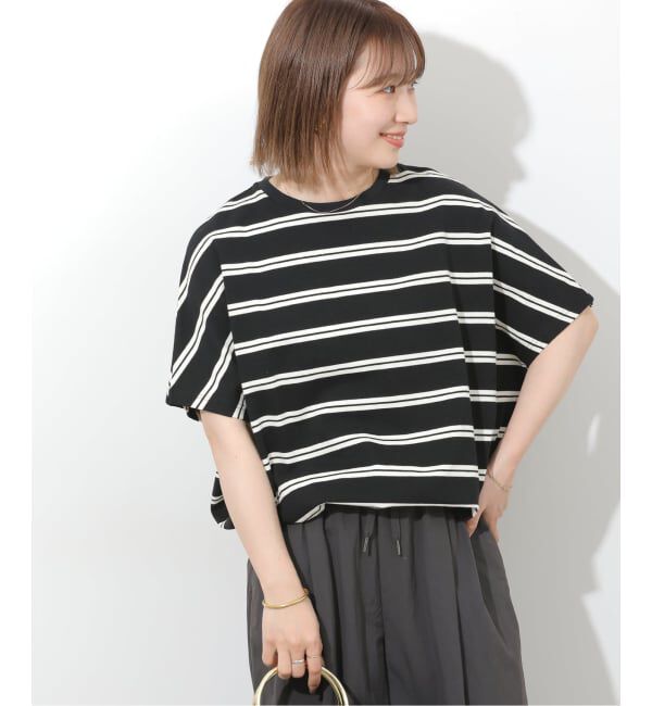 JOURNAL STANDARD relume「《追加予約2》フレンチスリーブボーダーTシャツ」|Tシャツ・カットソー|
