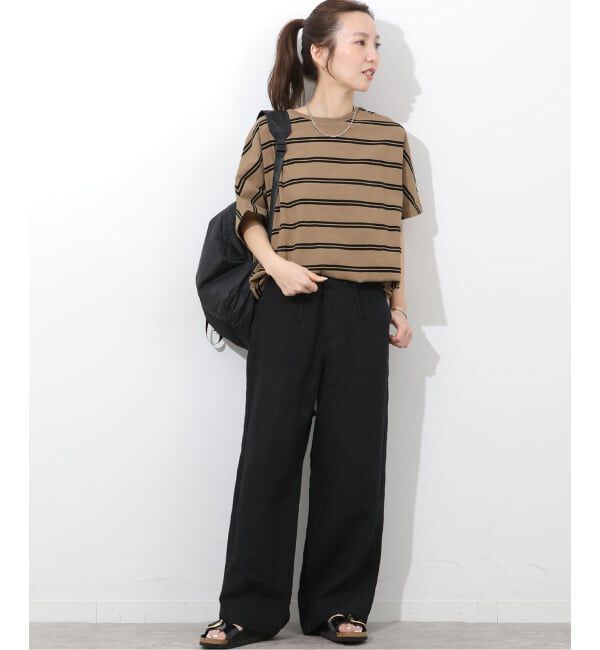 JOURNAL STANDARD relume「《追加予約2》フレンチスリーブボーダーTシャツ」|Tシャツ・カットソー|