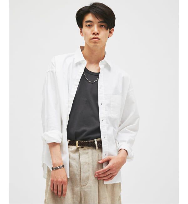 JOURNAL STANDARD「《予約》TRISECT2 / コットン リネン FAT レギュラーカラー シャツ」|シャツ・ブラウス|ホワイト