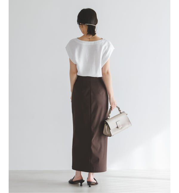 NOBLE「《セットアップ対応》【洗える】ファジーリネンタックショルダーブラウス」|シャツ・ブラウス|