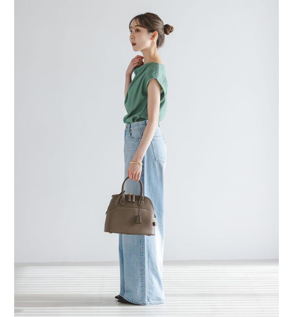 NOBLE「《セットアップ対応》【洗える】ファジーリネンタックショルダーブラウス」|シャツ・ブラウス|