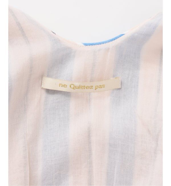Spick and Span「《別注カラー有 / 追加》ne Quittez pas Cotton Voile Stripe Waist Gather Dress」|ワンピース|