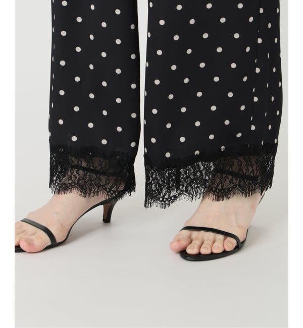 Spick and Span「《セットアップ可 / 予約》レースドッキングドットサテンパンツ」|その他|