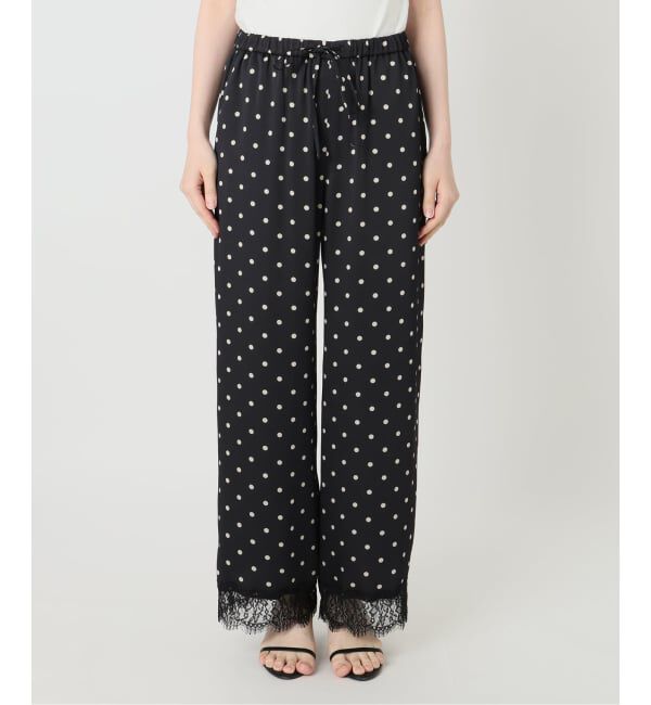 Spick and Span「《セットアップ可 / 予約》レースドッキングドットサテンパンツ」|その他|