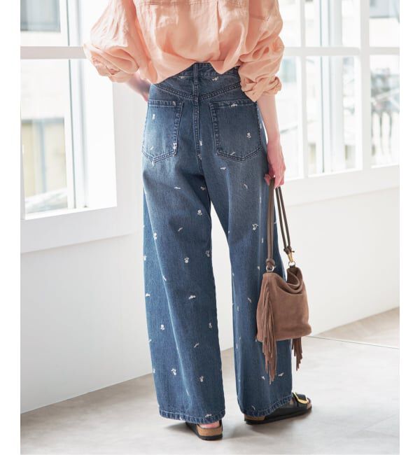 U by SPICK&SPAN「ワイドバギーバレルパンツ」|デニム|