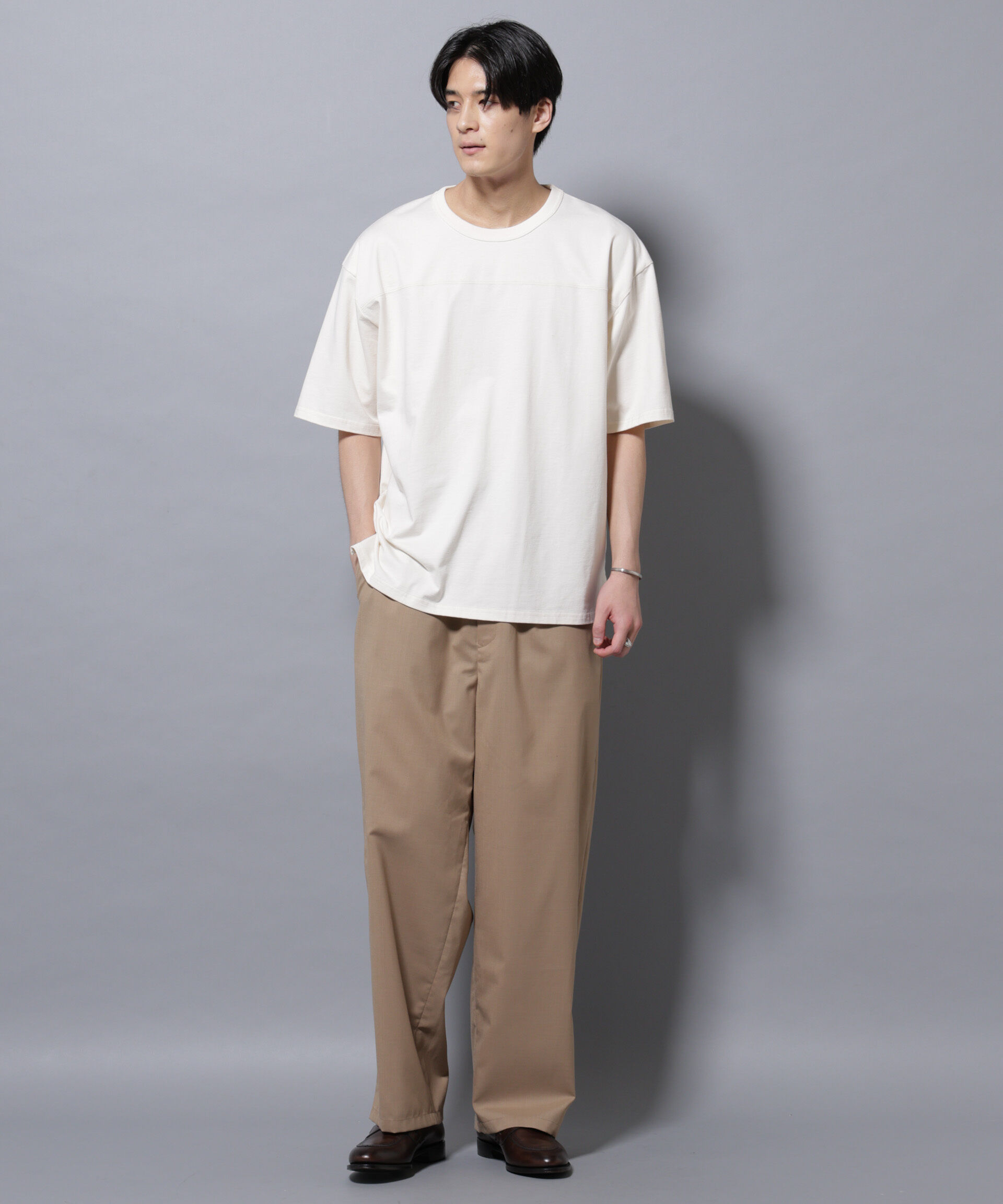 nano･universe「リラックスフットボールＴシャツ 半袖」|Tシャツ・カットソー|