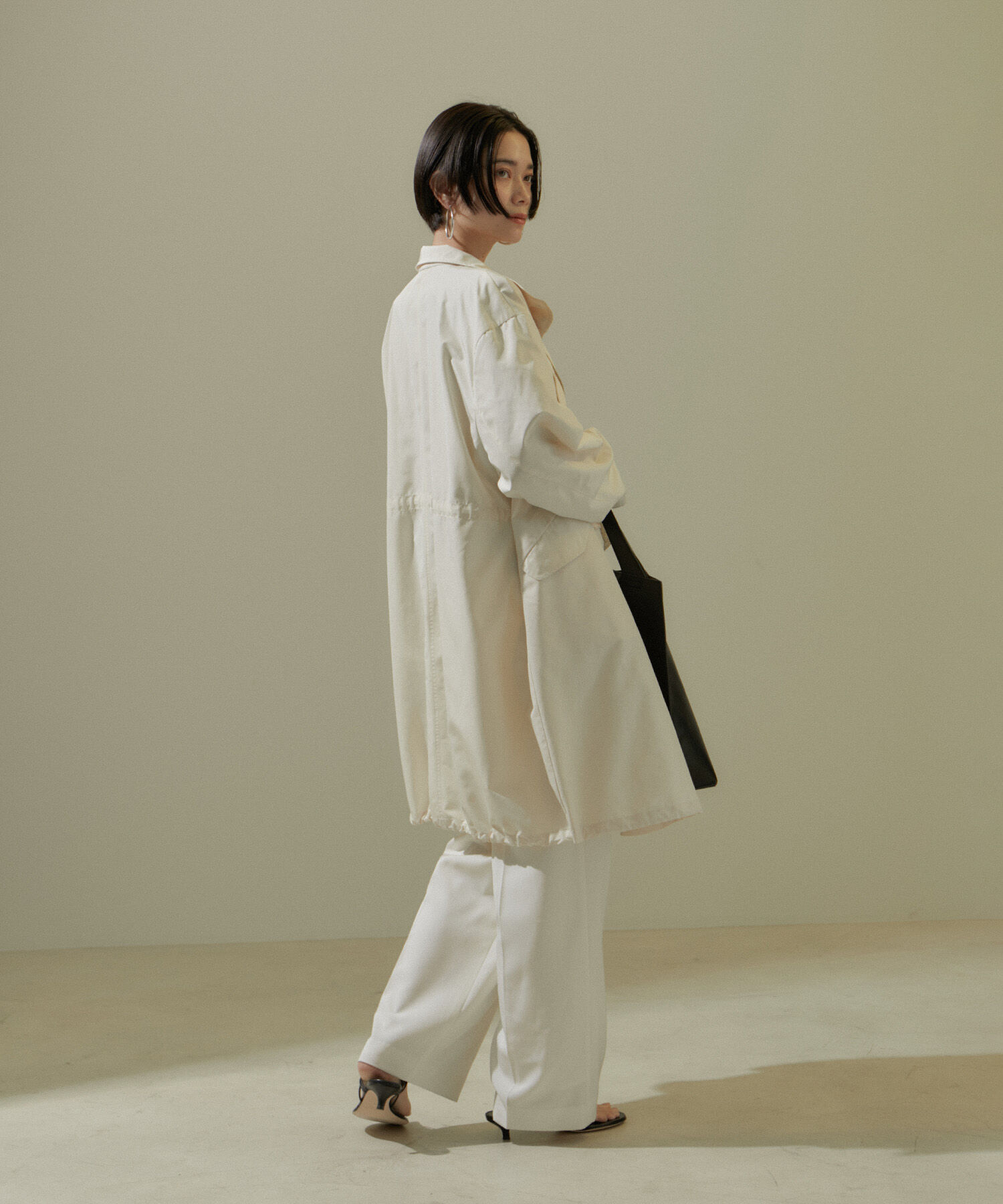 SALON adam et rope'「[24SS]ミリタリースタンドカラーコート/モッズコート【撥水加工・洗える】」|ミリタリージャケット|