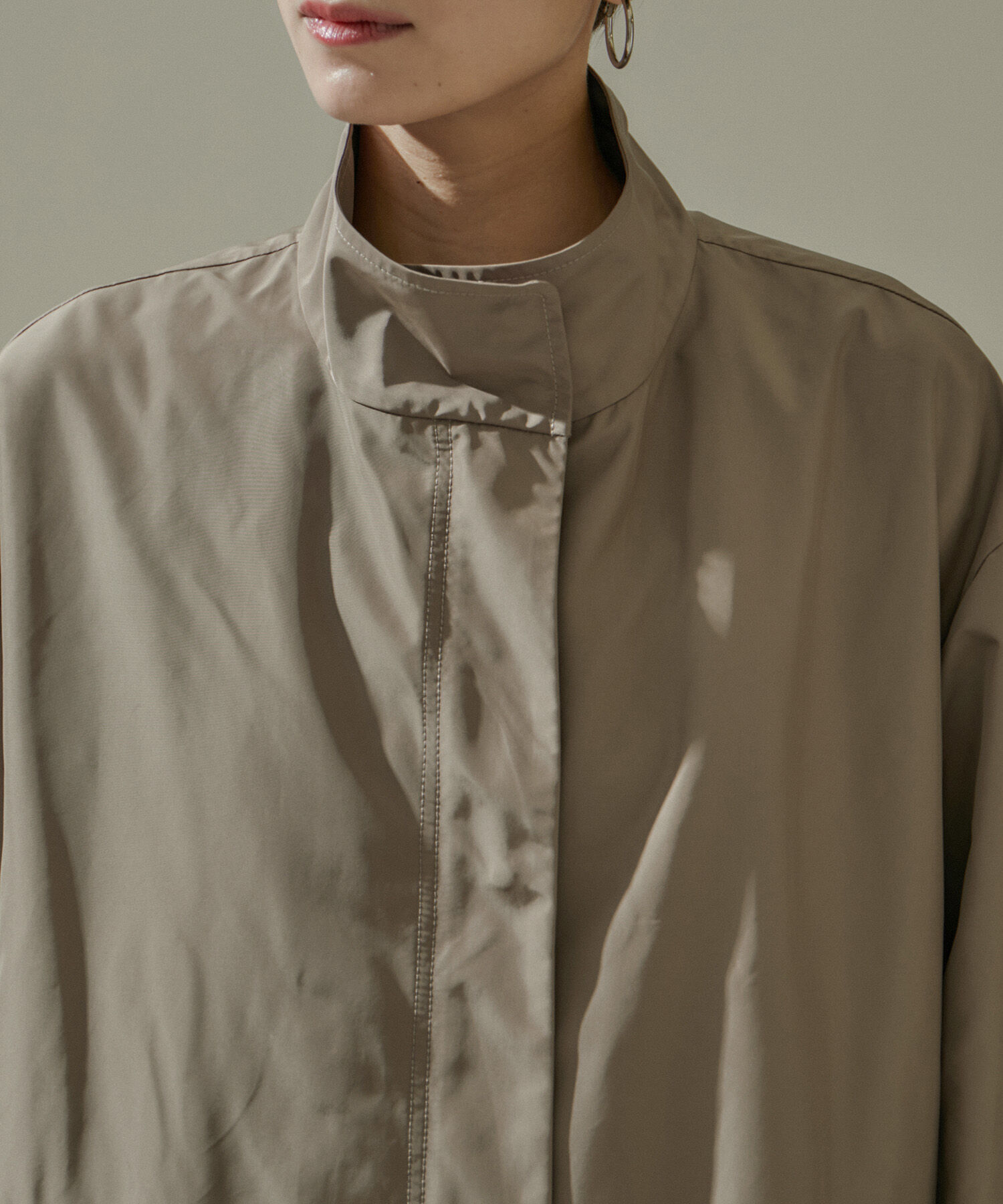 SALON adam et rope'「[24SS]ミリタリースタンドカラーコート/モッズコート【撥水加工・洗える】」|ミリタリージャケット|