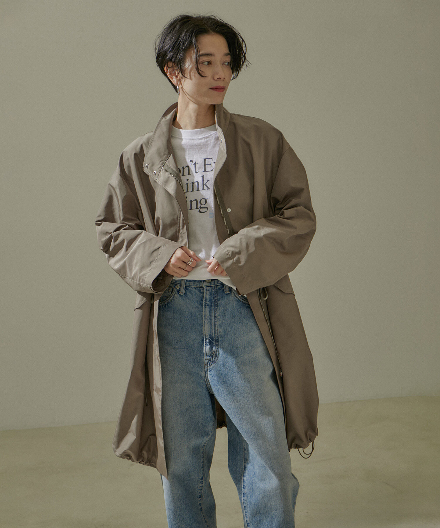SALON adam et rope'「[24SS]ミリタリースタンドカラーコート/モッズコート【撥水加工・洗える】」|ミリタリージャケット|