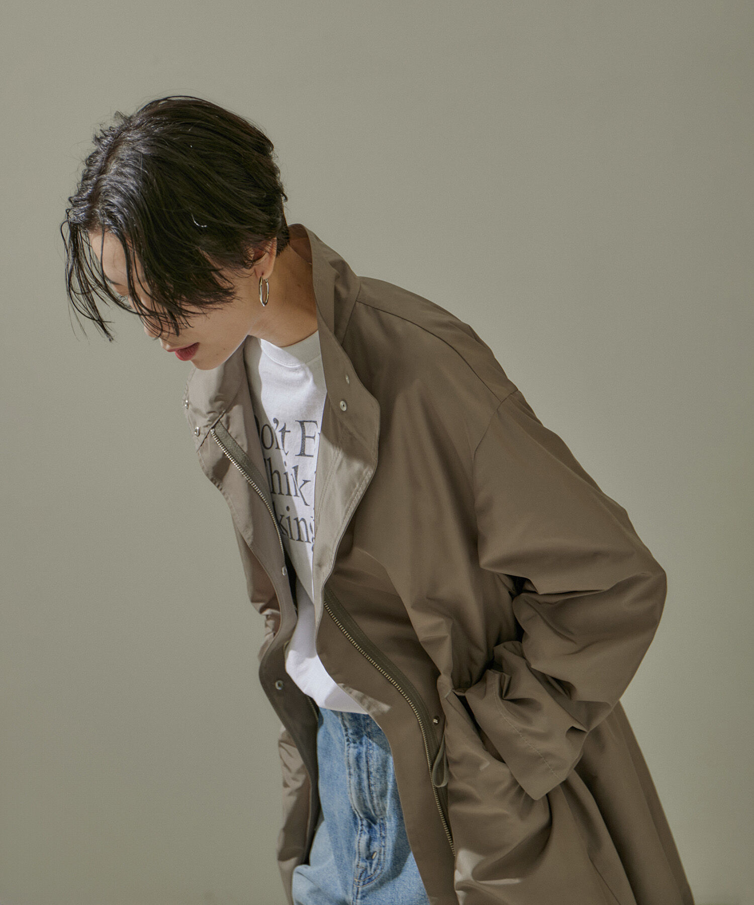 SALON adam et rope'「[24SS]ミリタリースタンドカラーコート/モッズコート【撥水加工・洗える】」|ミリタリージャケット|