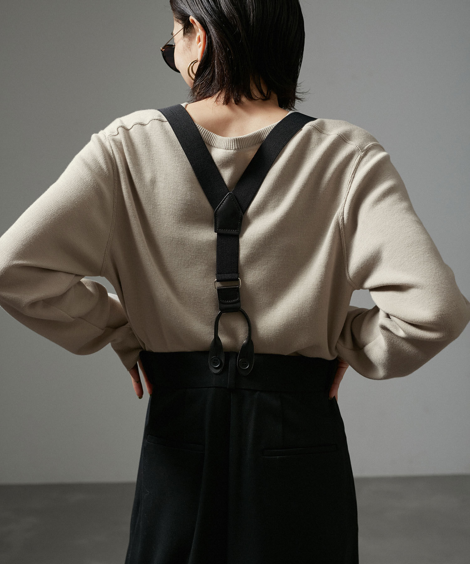 SALON adam et rope'「オーガニックコットンスムースVネックプルオーバー【洗える】」|ニット・セーター|