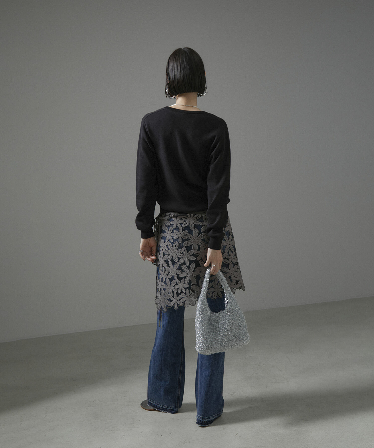 SALON adam et rope'「オーガニックコットンスムースVネックプルオーバー【洗える】」|ニット・セーター|