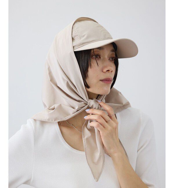SALON adam et rope'「【WEB限定】ストール付き2WAYキャップ / UVカット・撥水」|キャップ・キャスケット|