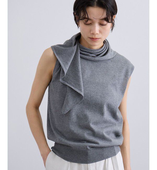 SALON adam et rope'「【WEB限定】ストール付きマルチWAYノースリニット」|ニット・セーター|